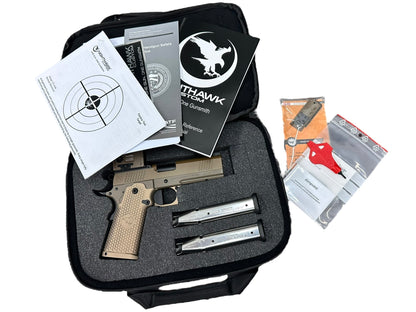 NIGHTHAWK CUSTOM TRS COMMANDER 4.25” SAND HAWK FINISH WITH AIMPOINT ACTO P2 9MM