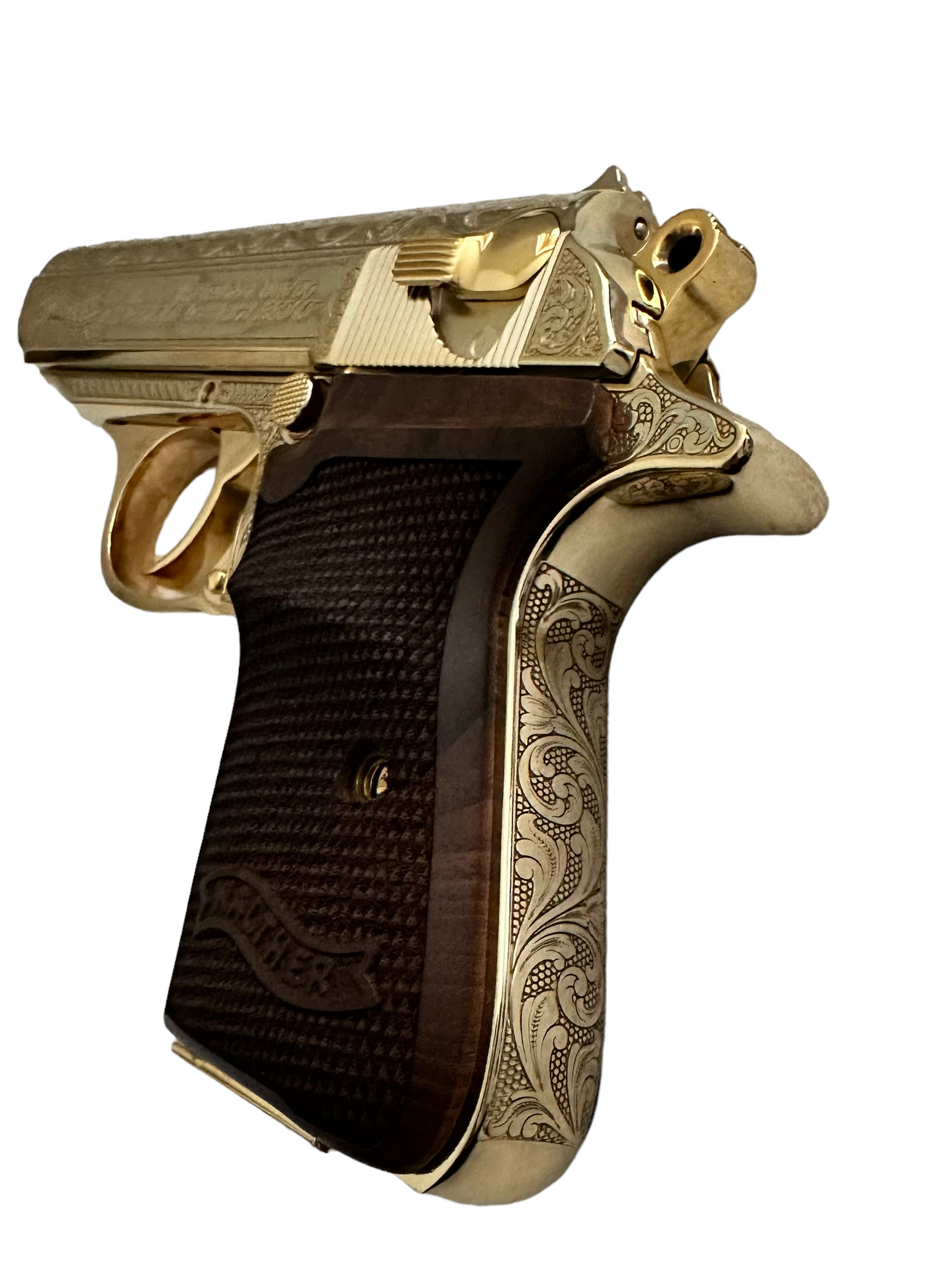 WALTHER PPK/S FULLY ENGRAVED AND 24K GOLD PLATED