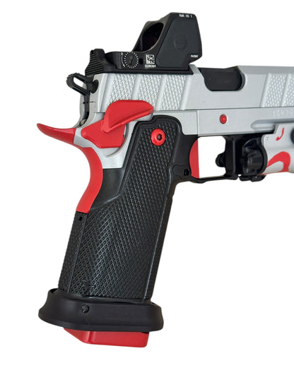 PHOENIX TRINITY H PRO CUSTOM ALUMINUM EVO GRIPS WITH TRIJICON RMR HD AND X300 9MM