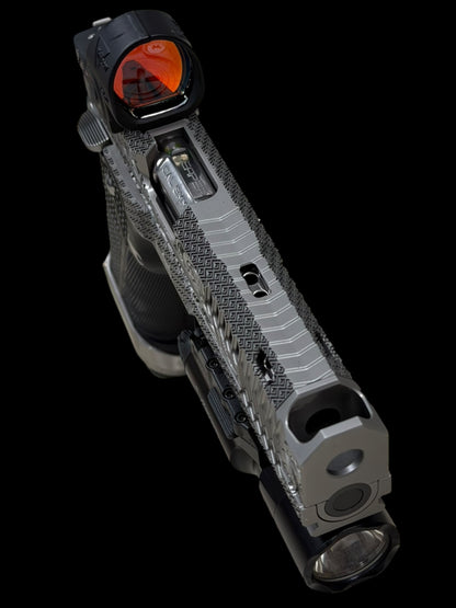 DARK FORGE REAPER PORTED + COMP CUSTOM SCROLL ENGRAVED IN SILVER PVD FINISH WITH SRO AND X300