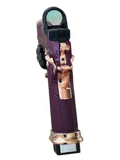 STACCATO CUSTOM XC CHERRY BLACK / ROSE GOLD ALUMINUM GRIPS SRO AND X300