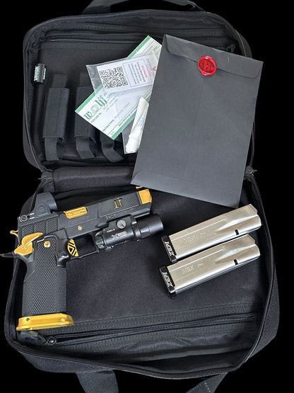 PHOENIX TRINITY DESERT PRO BLACK EDITION LIMITED TO 15 BLACK/GOLD DLC FINISH 9MM (optic & light) not included