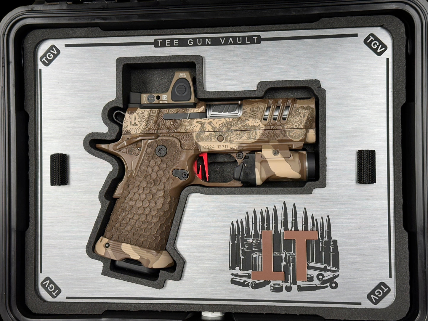 STACCATO CS “BLACK OPS” PORTED 3.5” X SERIES MULTICAM WITH TRIJICON RMR AND TLR7