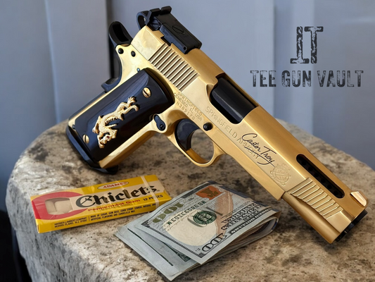 SPRINGFIELD ARMORY V12 PORTED “FACE OFF” CASTOR TROY IN GOLD NITRIDE FINISH (PRE OWNED)