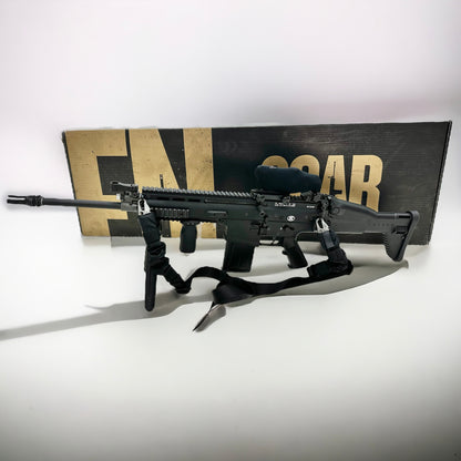 FN AMERICA SCAR 17S WITH TRIJICON ACOG & SUREFIRE. MANY UPGRADES (PRE OWNED)