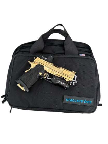 STACCATO CUSTOM CS 3.5” FULLY ENGRAVED 24K GOLD PLATED WITH RMR & TLR7