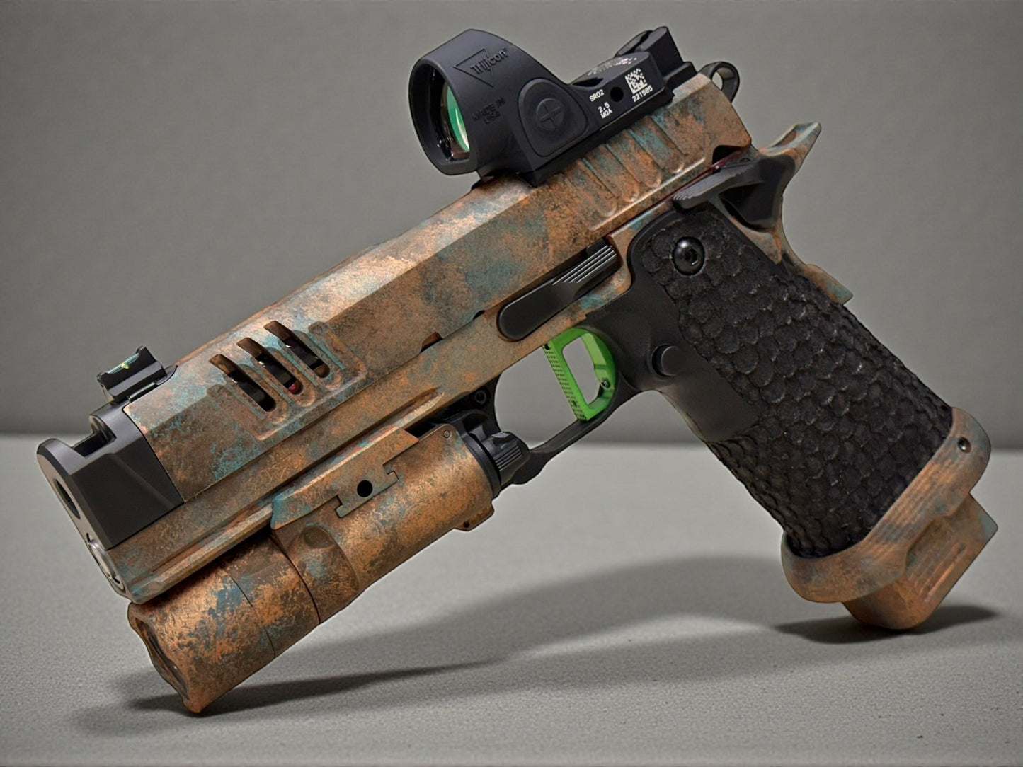 STACCATO CUSTOM XC LIMITED EDITION "SUNKEN SHIP"  WITH DRAGON SCALE GRIPS, INFINITY TRIGGER SRO & X300