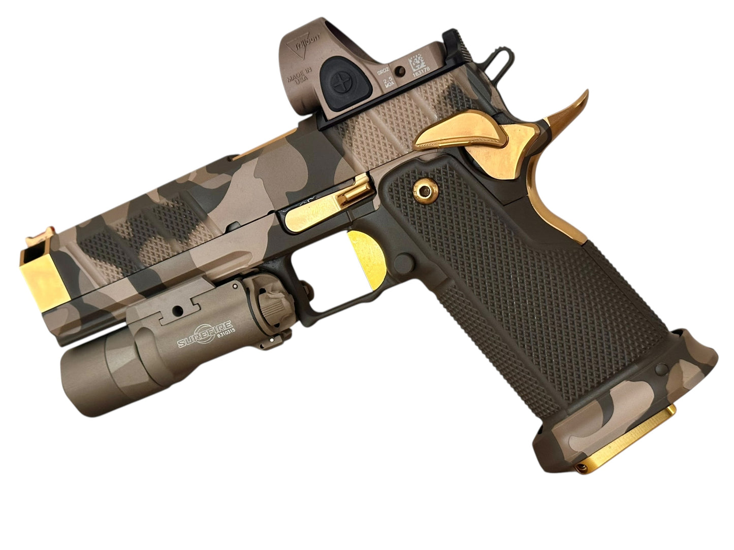 PHOENIX TRINITY H SERIES H PRO DOUBLE STACK EVO GRIPS WITH SRO AND X300 9MM MULTICAM