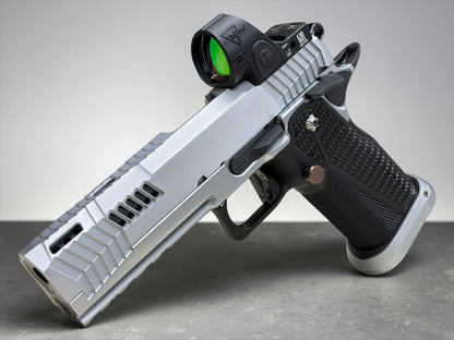 DARK FORGE WRAITH PORTED 4.6” BRUSHED CHROME FINISH WITH TRIJICON SRO (please read description)