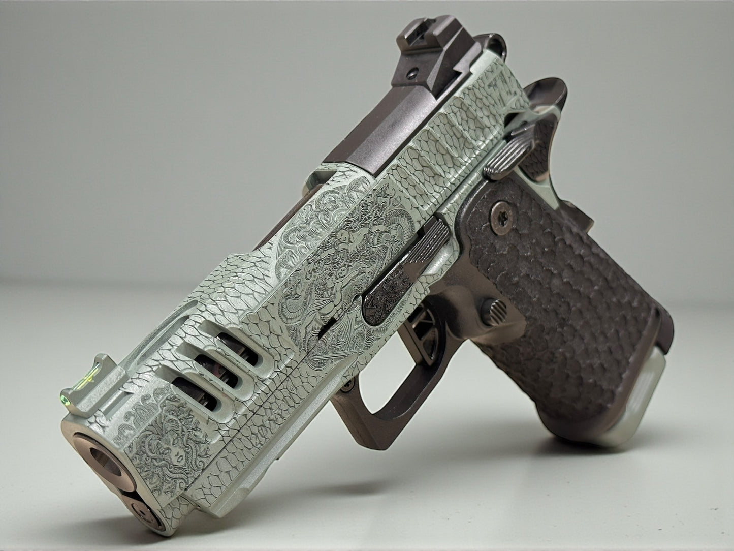 STACCATO CUSTOM CS “MEDUSA” 3.5” PORTED X SERIES DRAGON SCALE GRIPS