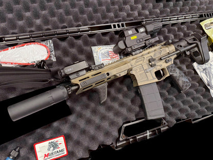 MUSTANG ARMAMENT 5.56 “CHESTY” CUSTOM BILLET 8” AR PISTOL FDE