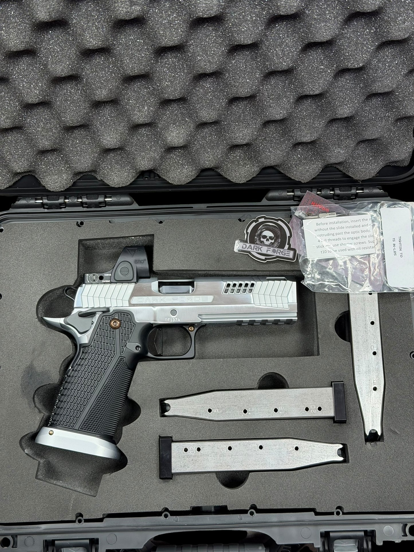 DARK FORGE WRAITH PORTED 4.6” HARD CHROME FINISH WITH TRIJICON SRO