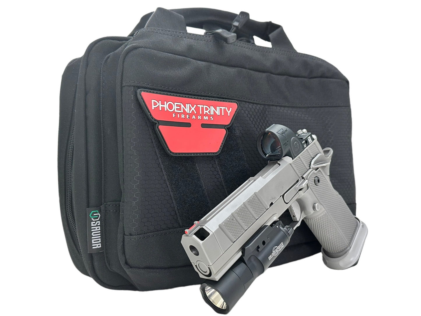 PHOENIX TRINITY H SERIES H PRO DOUBLE STACK HARD CHROME WITH SS GRIPS , SRO AND X300