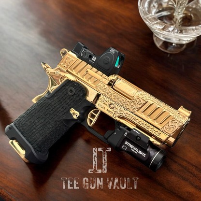 STACCATO CUSTOM CS 3.5” FULLY ENGRAVED 24K GOLD PLATED WITH RMR & TLR7