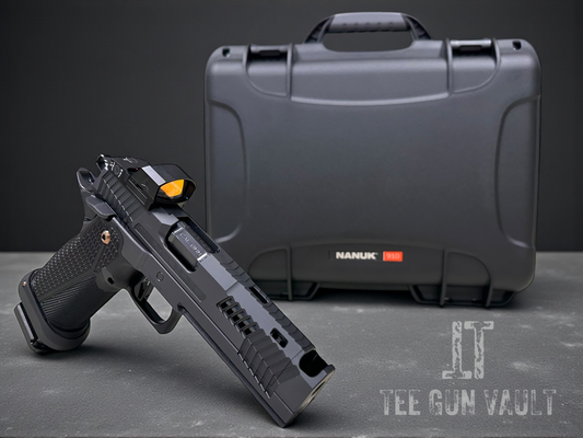 DARK FORGE REAPER PORTED + COMP 5” 9MM DOUBLE STACK ALUMINUM GRIPS (OPTIC NOT INCLUDED)