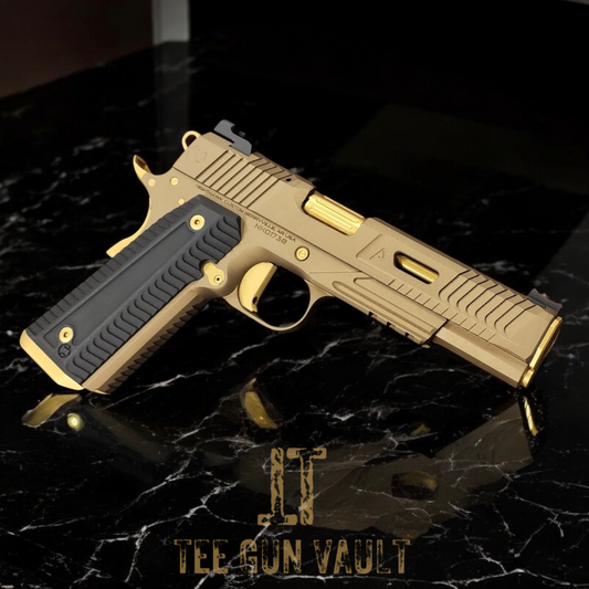 NIGHTHAWK CUSTOM AGENT 2 GOVERNMENT 5” 9mm BRONZE WITH GOLD TIN ACCENTS OPTIC READY.