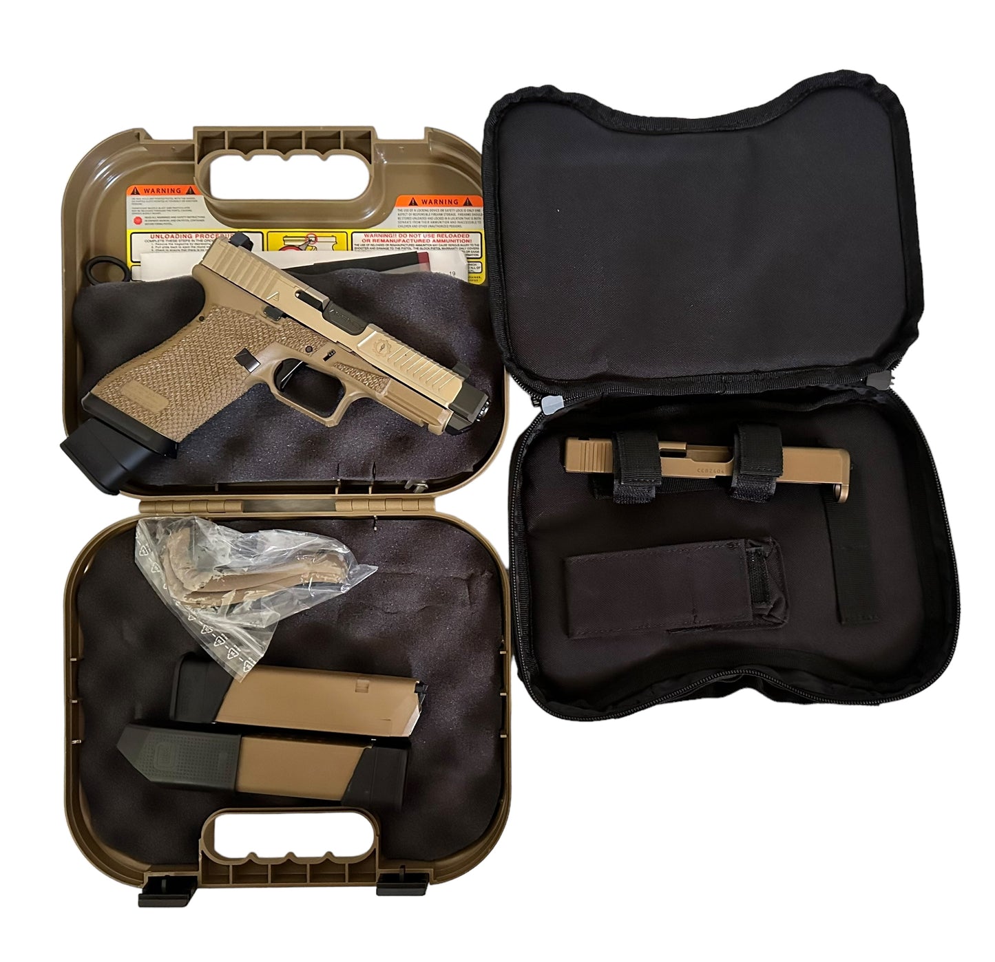 AGENCY ARMS SAGE V2 GLOCK 19X LIMITED EDITION FDE 9MM 3 MAGS 2 SLIDES