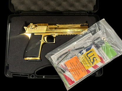 MAGNUM RESEARCH CUSTOM DESERT EAGLE POLISHED 24K GOLD PLATED FINISH 50AE
