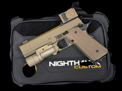 NIGHTHAWK CUSTOM SANDHAWK SINGLE STACK 9mm WITH ACRO P2 AND X300