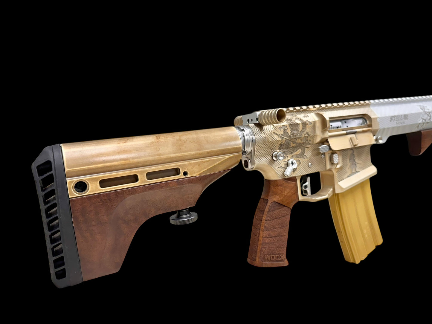 STELLAR ARMS 1 OF 1 “SAMURAI” EXECUTIVE RIFLE 5.56 WITH ART WORK MATCHING SAMURAI MASK