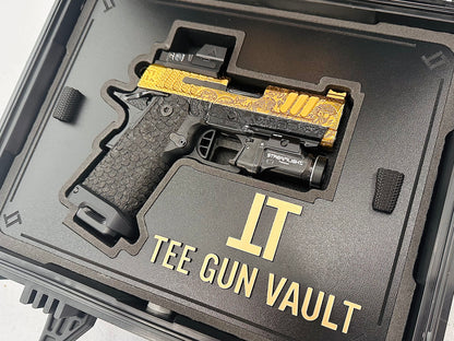 STACCATO CUSTOM CS “MEDUSA” PORTED 3.5” FULLY ENGRAVED IN GOLD NITRIDE POLISHED PVD FINISH