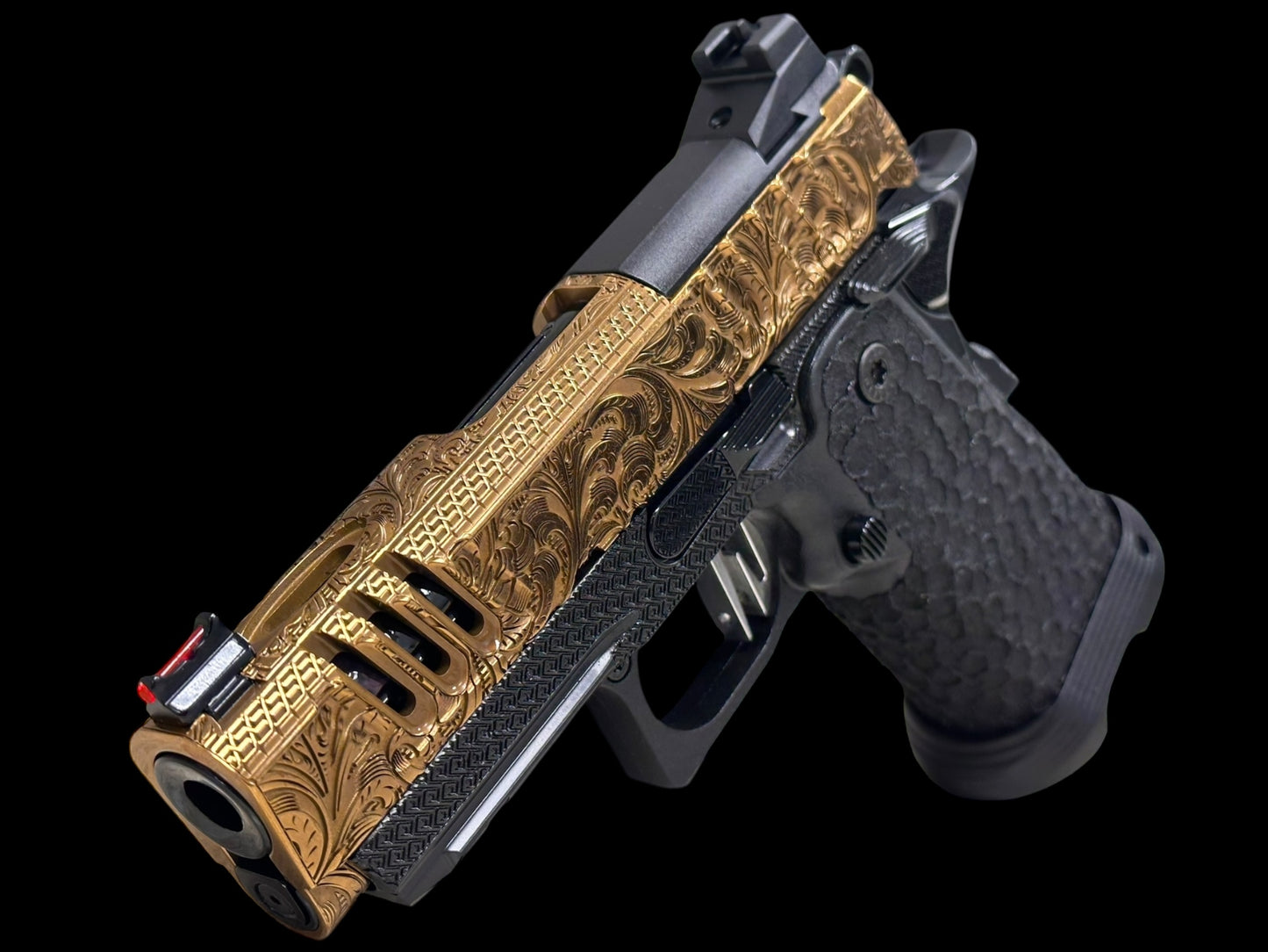 STACCATO CUSTOM CS X SERIES PORTED 3.5” ENGRAVED SCROLL DESIGN BLACK/COPPER FINISH
