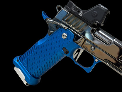 STACCATO CUSTOM XC BLACK CHROME POLISHED FINISH WITH T7 GRIPS AND RMR HD
