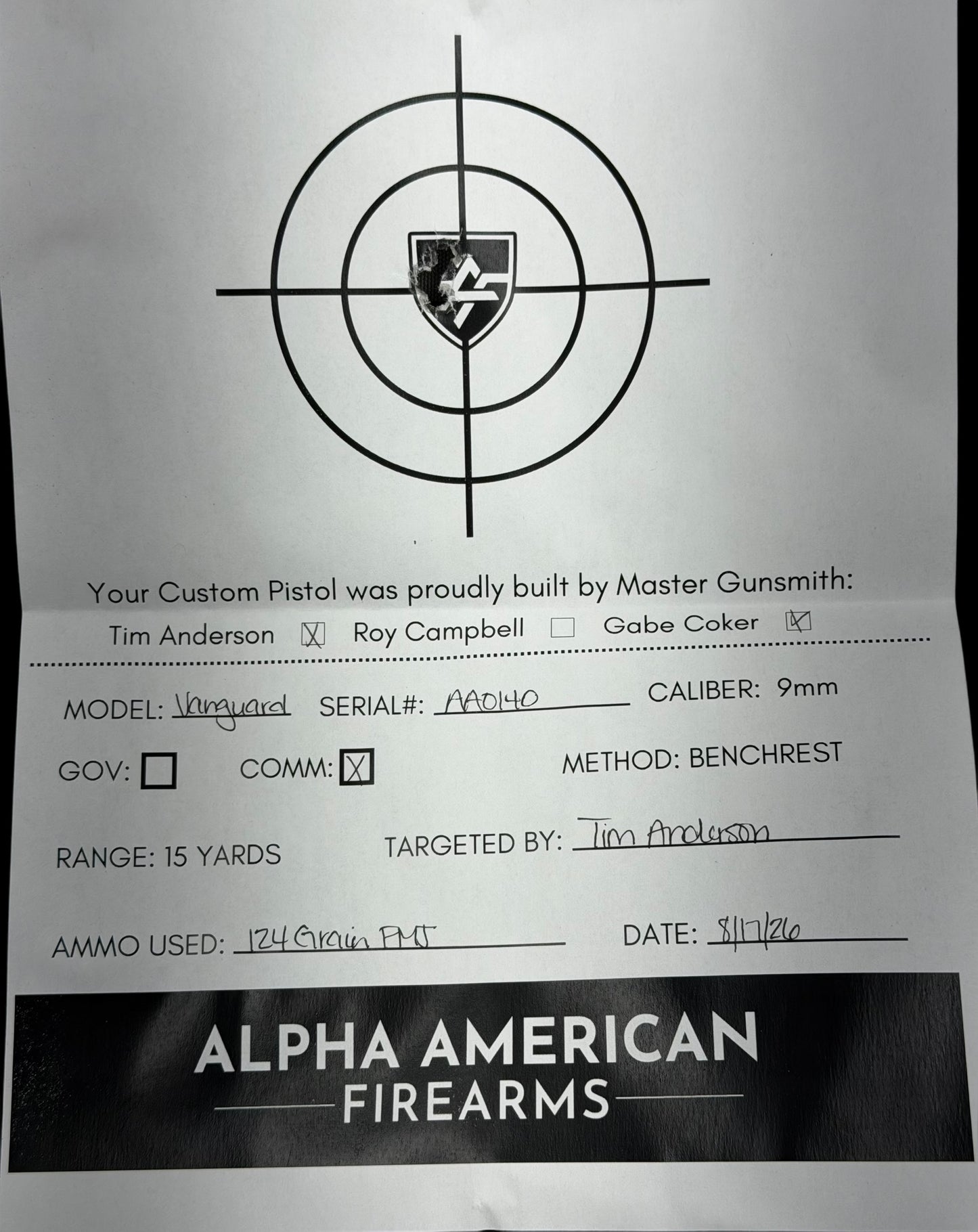 ALPHA AMERICAN VANGUARD 4.25” PORTED DLC CAMO WHITE GOLD WITH PURPLE GRIPS AND SRO