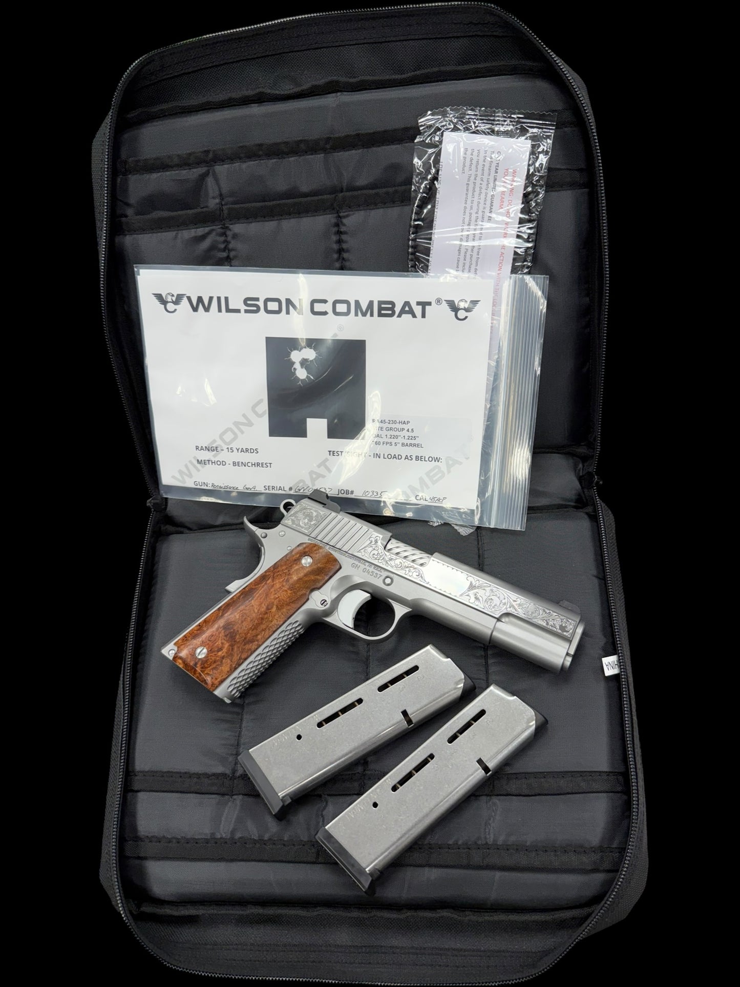 GUNCRAFTER INDUSTRIES 1911 RENAISSANCE .45 ACP STAINLESS STEEL ENGRAVED
