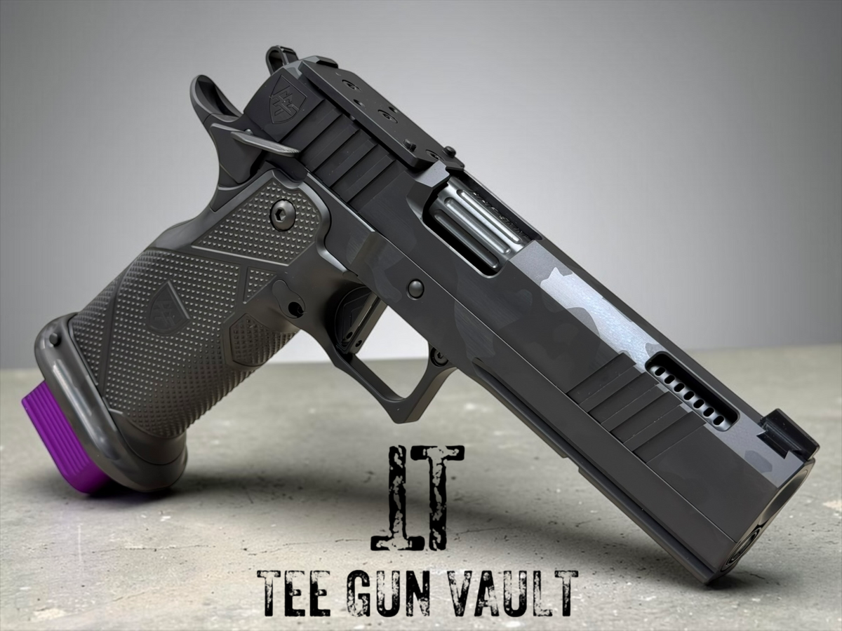 ALPHA AMERICAN WAR FIGHTER BLACK DLC CAMO PORTED 5” BARREL 9mm
