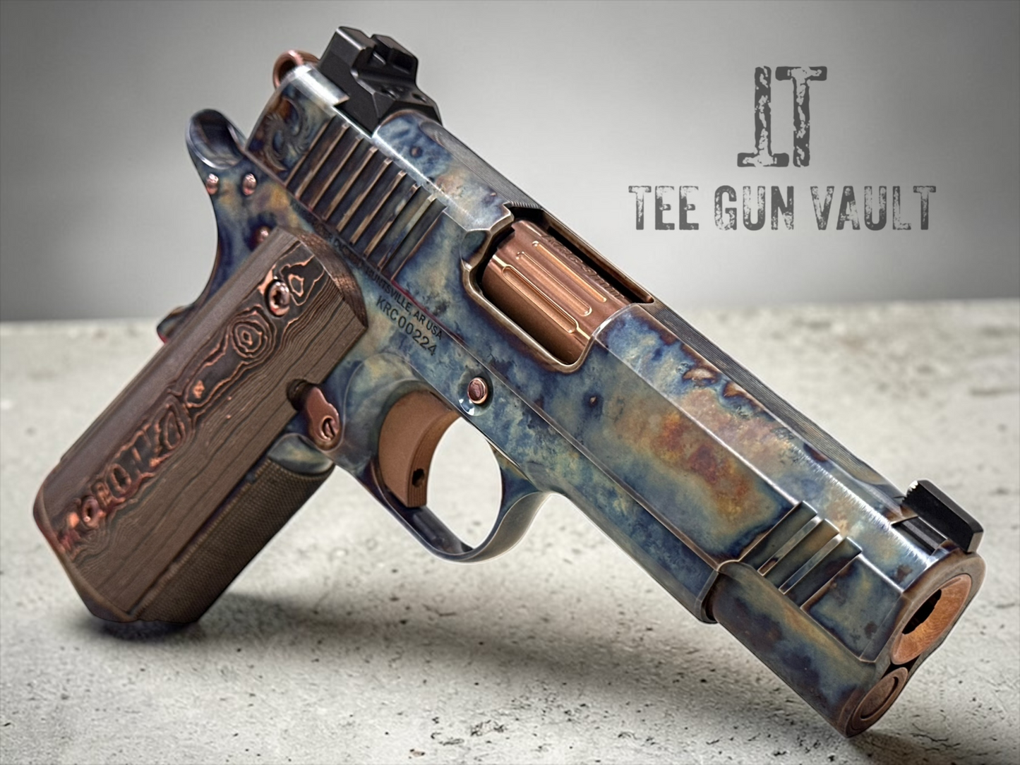 KINGS RIVER CUSTOM FCC 1911 COMMANDER FULL CASE HARDENED 9MM WITH MASTERPIECE