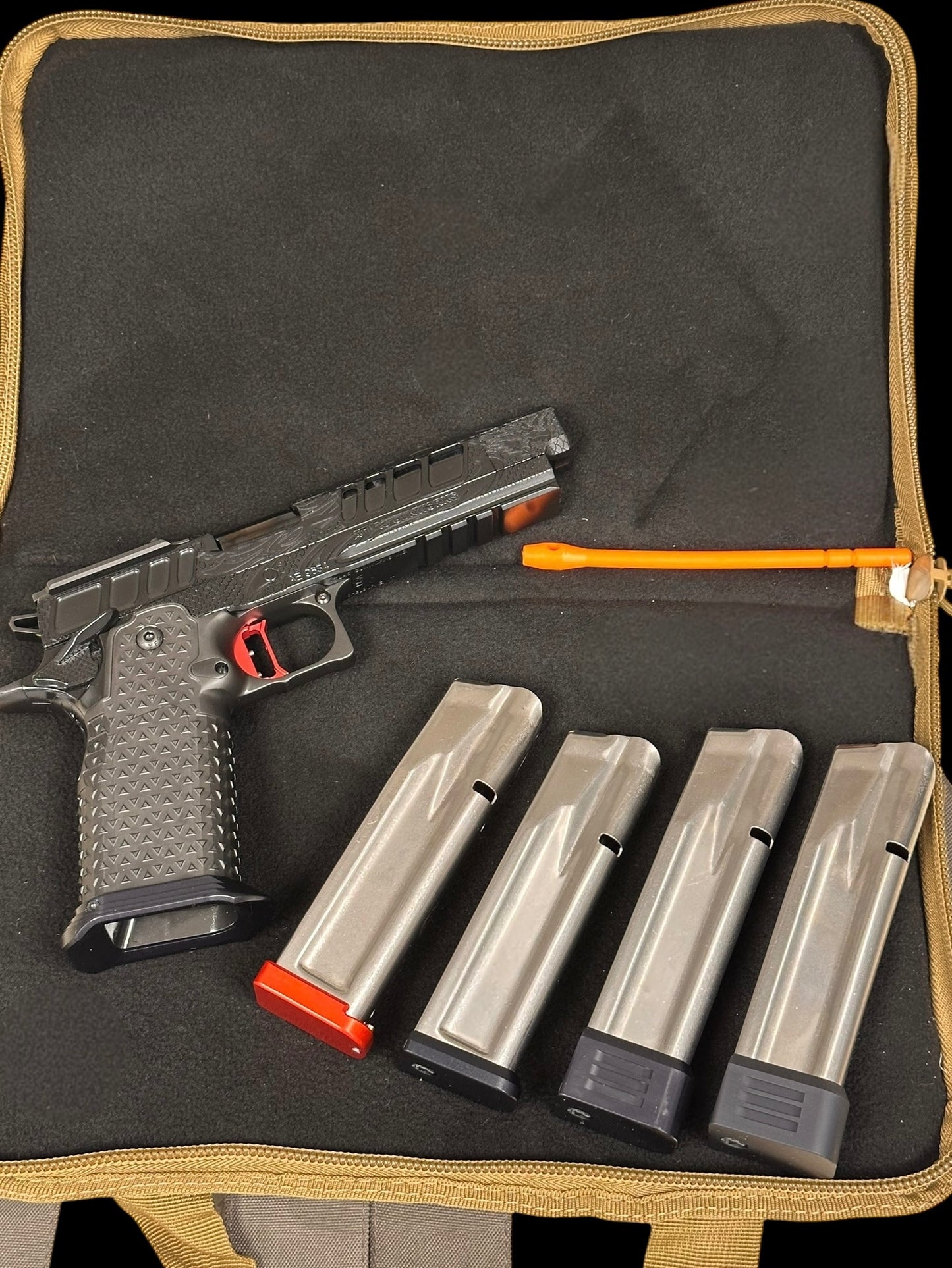 ATLAS GUNWORKS EREBUS V2 BLACK “TRIBAL DRAGON” RED TRIGGER
