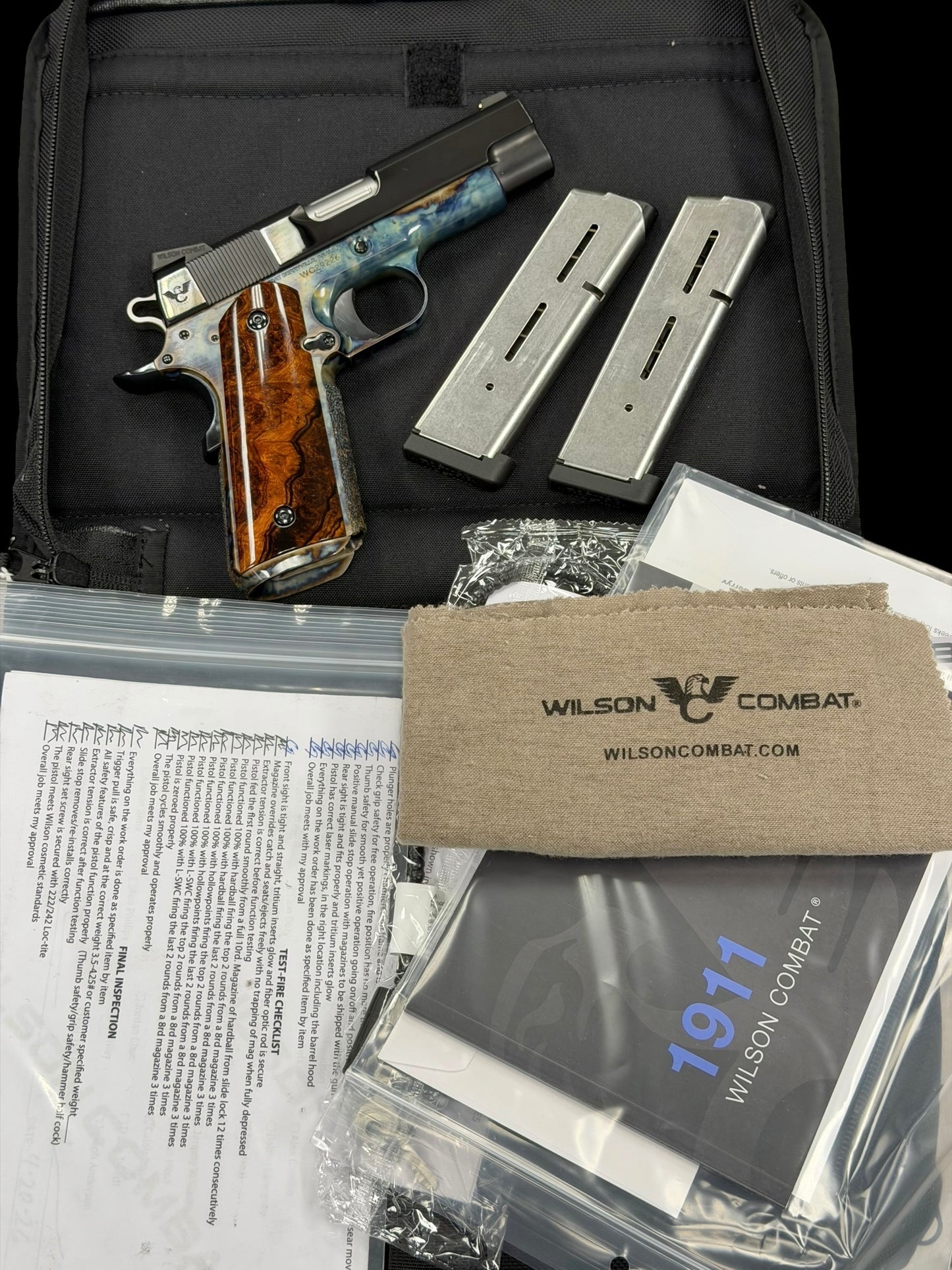 WILSON COMBAT PROFESSIONAL 1911 POLISHED AND CASE HARDENED IN .45ACP