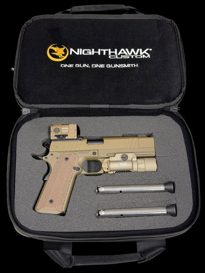 NIGHTHAWK CUSTOM SANDHAWK SINGLE STACK 9mm WITH ACRO P2 AND X300
