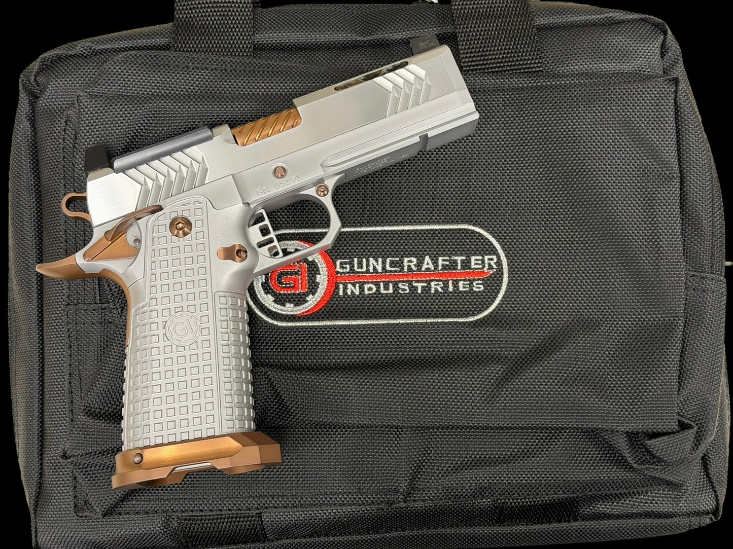 GUNCRAFTER POLARA X2 PORTED COMMANDER 4.25” SILVER COPPER PVD ALUMINUM GRIP