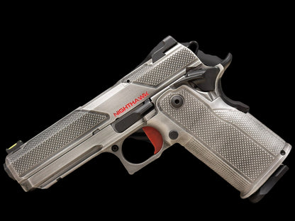 NIGHTHAWK CUSTOM DOUBLE AGENT 9MM DOUBLE STACK RIDDICK FACTORY FINISH WITH RMR OPTIC PLATE. SUPER RARE