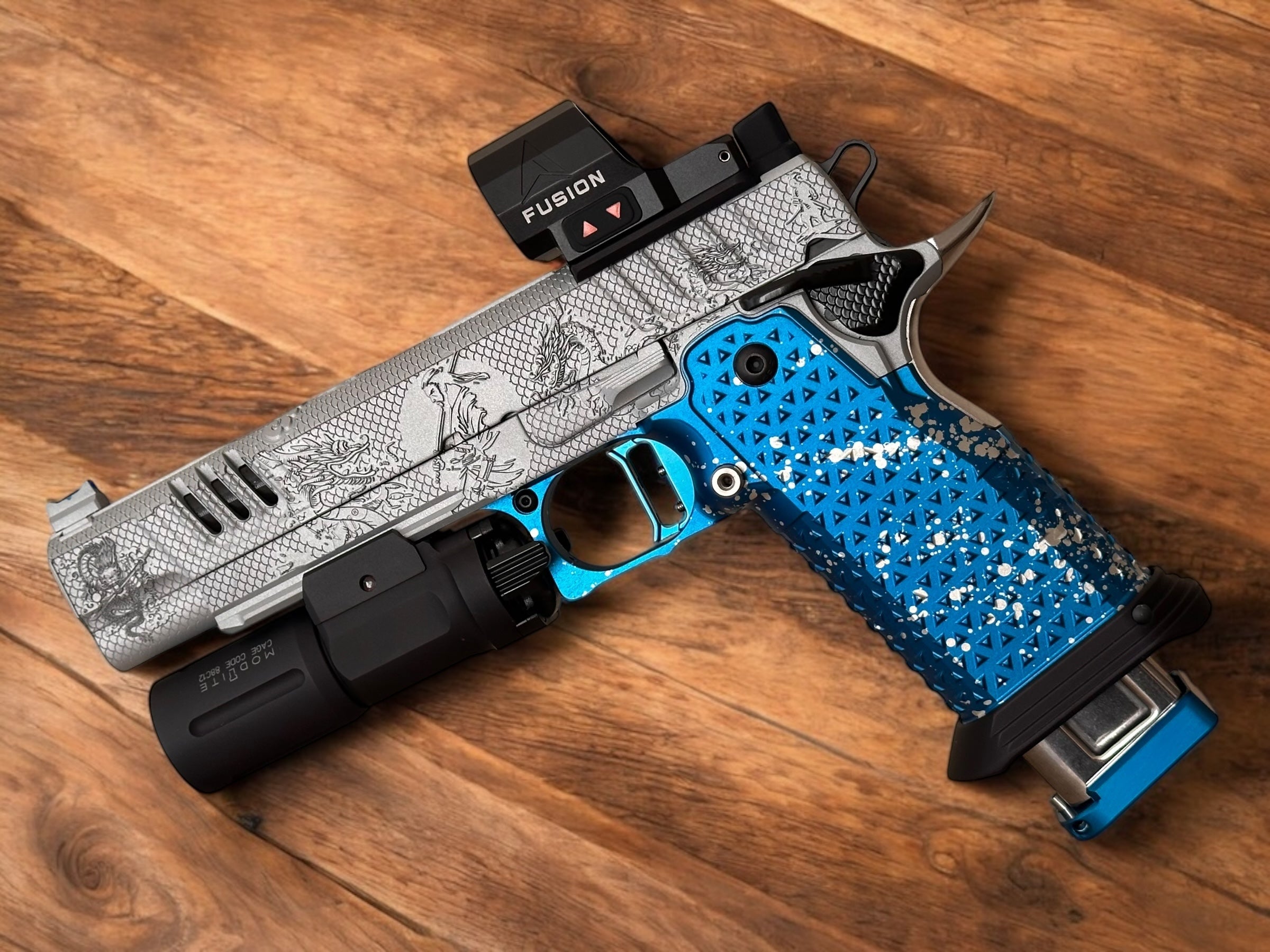 STACCATO XL CUSTOM “LAST SAMURAI “ ATLAS GRIPS FUSION OPTIC AND