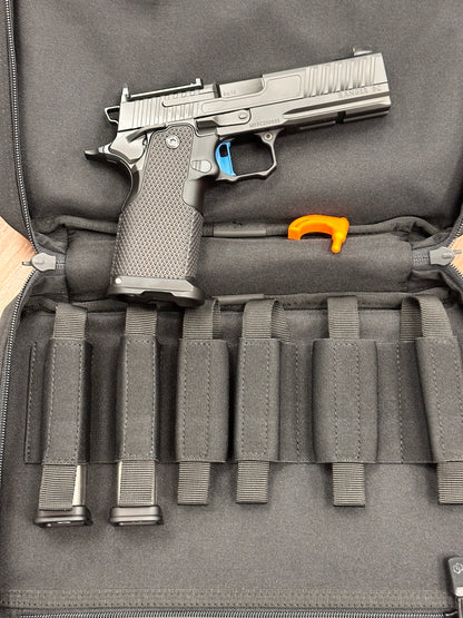 MILLER PRECISION RANGER 9C PORTED 9MM PISTOL - 4.4" BLACK WITH BLUE TRIGGER