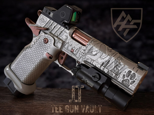 ALPHA AMERICAN “AURORA” PORTED 5” GOV ALL STEEL COLLECTOR LIMITED EDITION 20 UNITS. 9MM PRE ORDER  (lead time 8 weeks)
