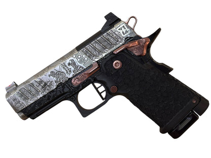 STACCATO CS CUSTOM “BLACK OPS” 3.5” PORTED SILVER/ROSE GOLD PVD (PRE OWNED MINT)