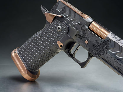 CNC GUNWORKS AKIRA “KATANAKAJI” 1 OF 5 PORTED 4.6”  DLC/ROSE GOLD FINISH 9MM