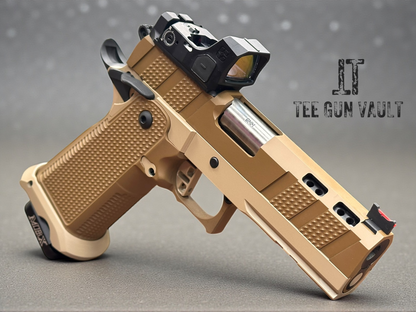 COSAINT ARMS HAVOC PORTED TAN DOUBLE STACK WITH MERCURY REFLEX OPTIC (pre owned) unfired