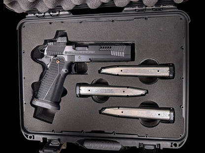 DARK FORGE REAPER PORTED + COMP 5” 9MM DOUBLE STACK ALUMINUM GRIPS (OPTIC NOT INCLUDED)