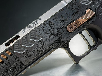 CNC GUNWORKS AKIRA “KATANAKAJI” 1 OF 5 PORTED 4.6”  DLC/ROSE GOLD FINISH 9MM