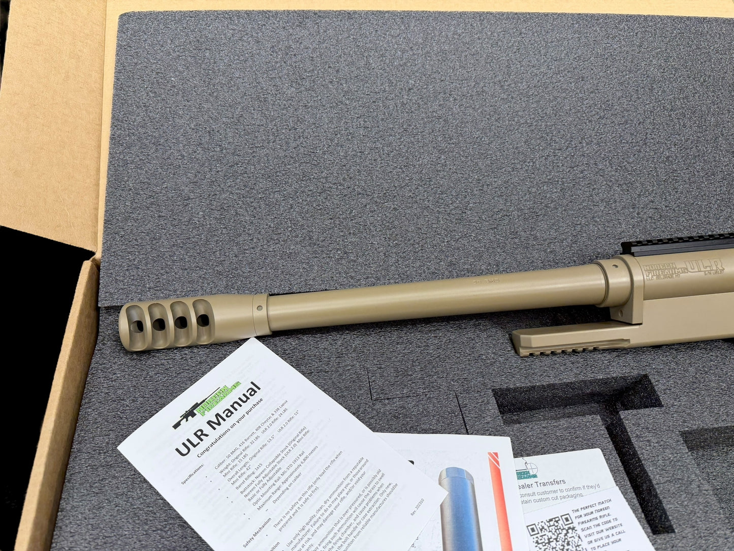 NOREEN FIREARMS ULR MINI RIFLE  SINGLE SHOT TAN .50 BMG