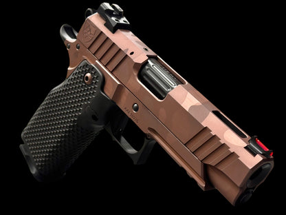 ALPHA AMERICAN AAF4 COMMANDER PORTED 9MM POLISHED ROSE GOLD PVD IOS CUT