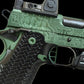 STACCATO C2 PORTED FULL CUSTOM BUILD VIKING EDITION GREEN/BLACK FINISH WITH CHEELY ALUMINUM GRIPS