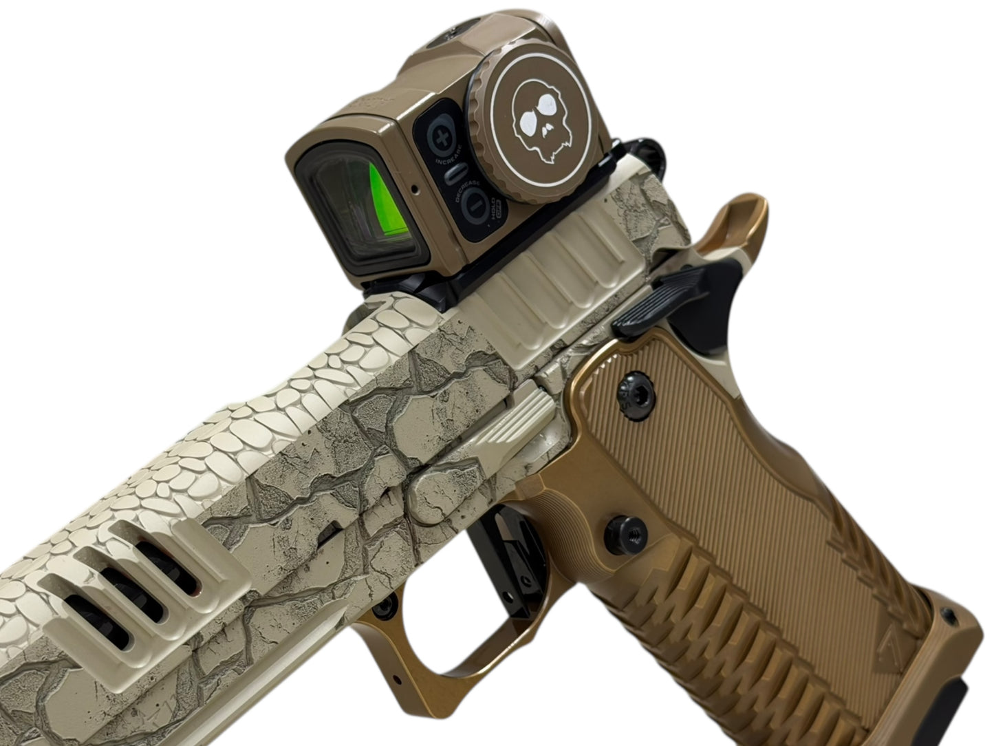 STACCATO CUSTOM XC “STONE FORGE” EDITION WITH EDGE TRIGGER AND T7 ALUMINUM GRIPS & ACRO P2