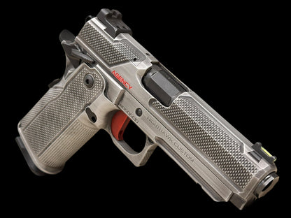 NIGHTHAWK CUSTOM DOUBLE AGENT 9MM DOUBLE STACK RIDDICK FACTORY FINISH WITH RMR OPTIC PLATE. SUPER RARE