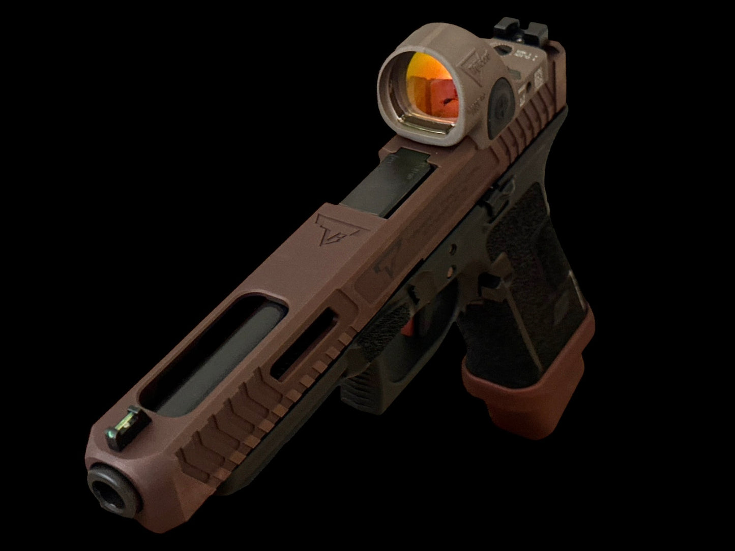 TARAN TACTICAL GLOCK 34 COPPERHEAD FINISH 9mm WITH TRIJICON SRO